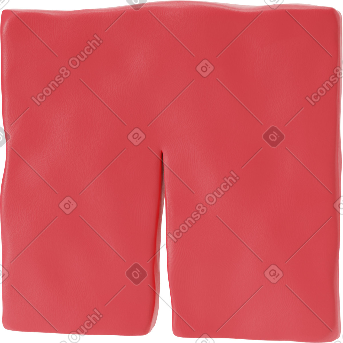 Ilustração de Calças vermelhas em no estilo 3D Stripy para baixar em PNG, SVG