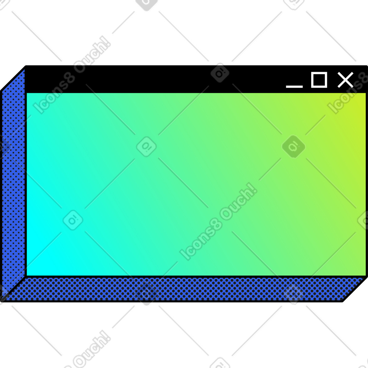 Illustration La fenêtre dans le style Memphis à télécharger aux formats PNG, SVG