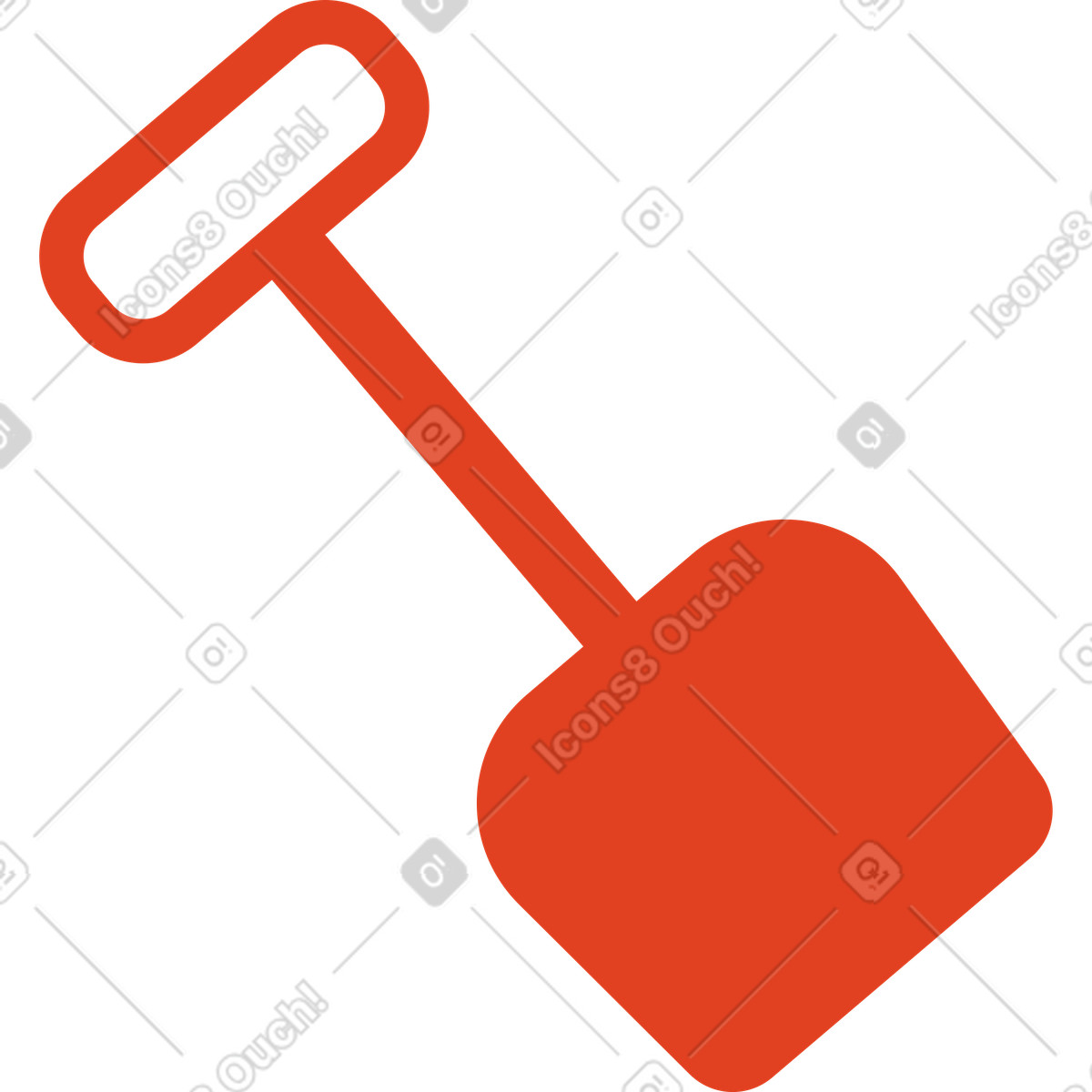 Иллюстрация Лопата для красного песка в PNG и SVG