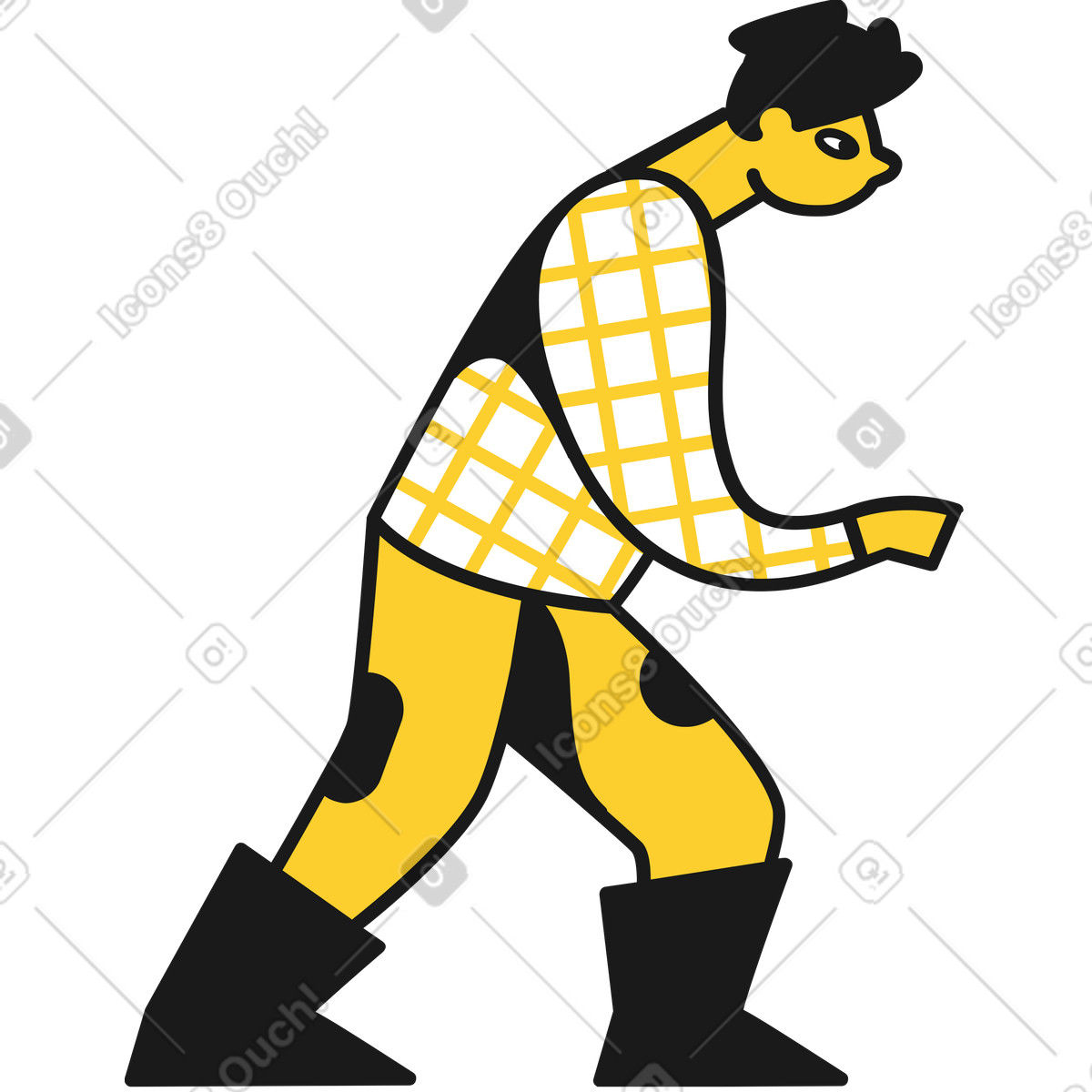 Illustration Agriculteur dans le style Taxi à télécharger aux formats PNG, SVG