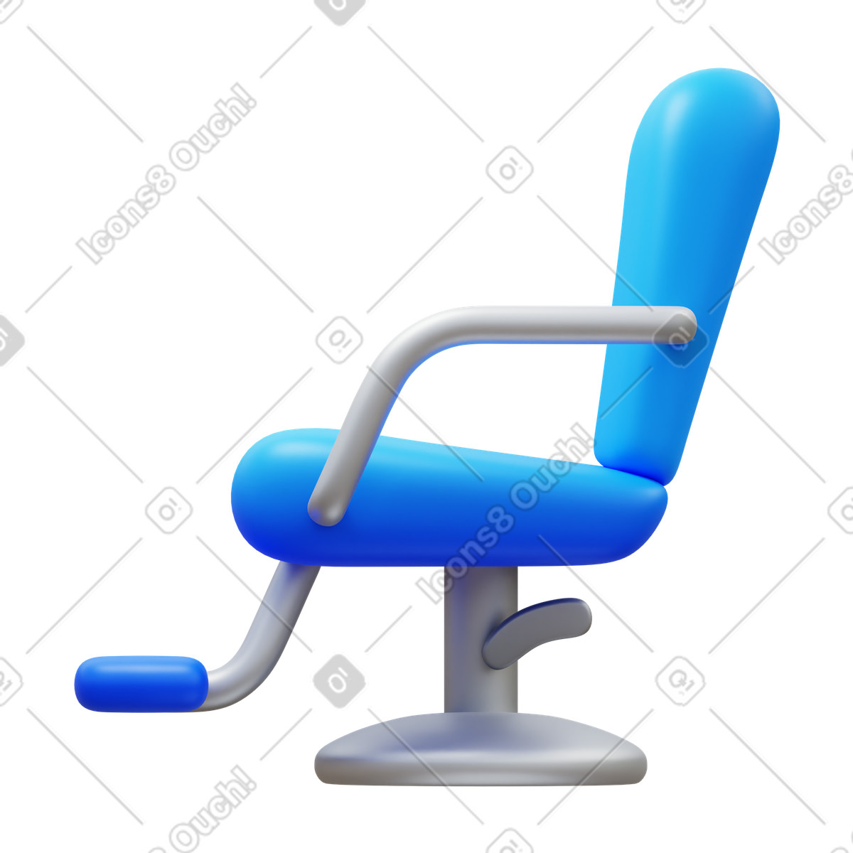 Ilustração de Barber chair em no estilo 3D Fluency para baixar em PNG, SVG