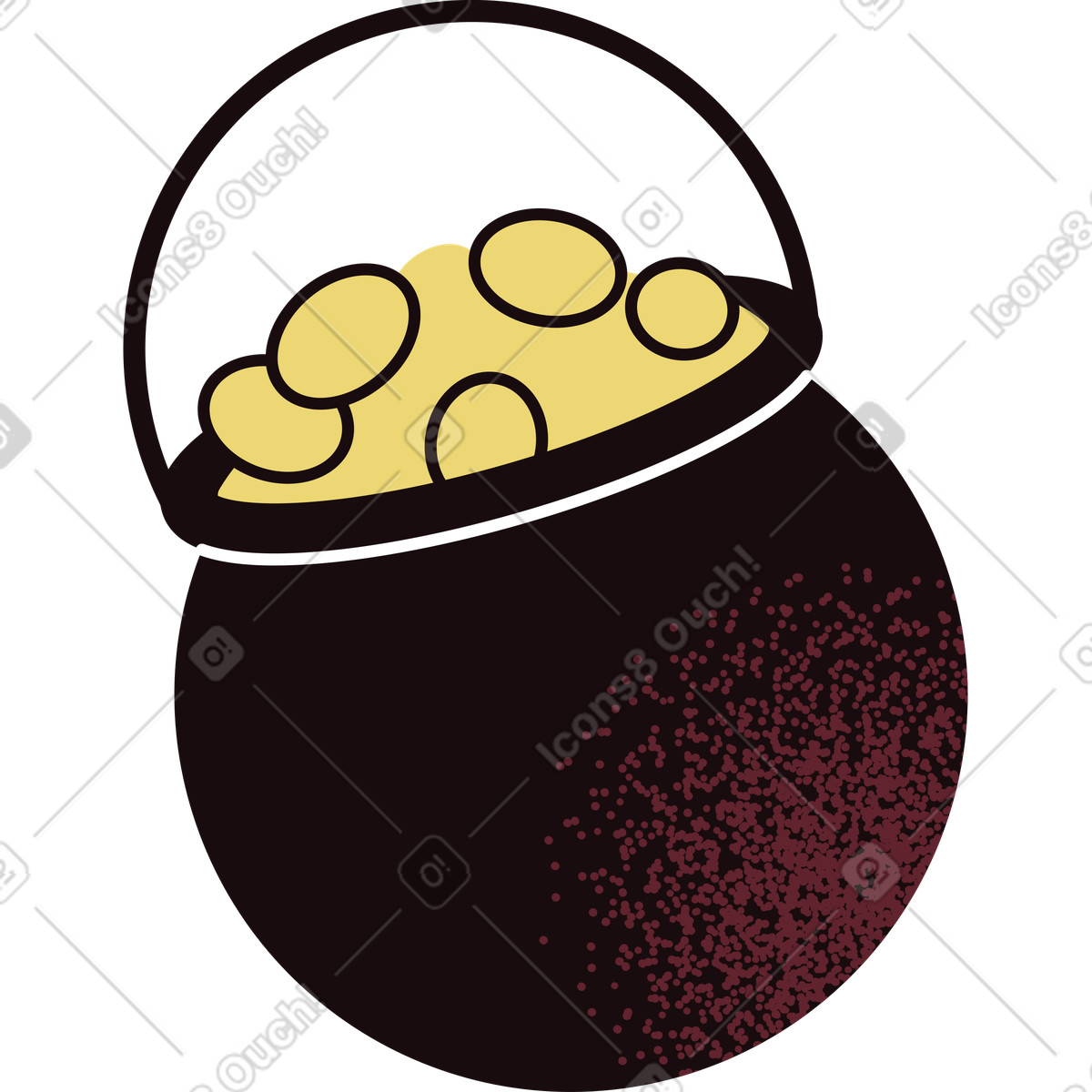 Pot of gold illustration featuring stunning vectors and graphics clipart collection