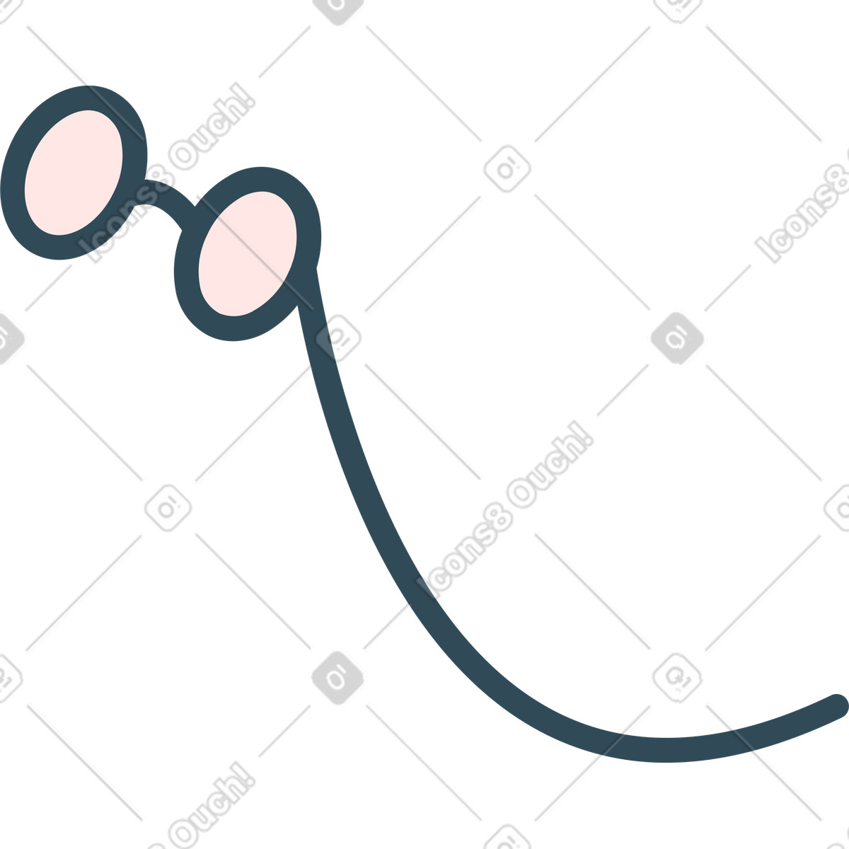 Brille-Illustration im Kingdom-Stil als Download in PNG, SVG