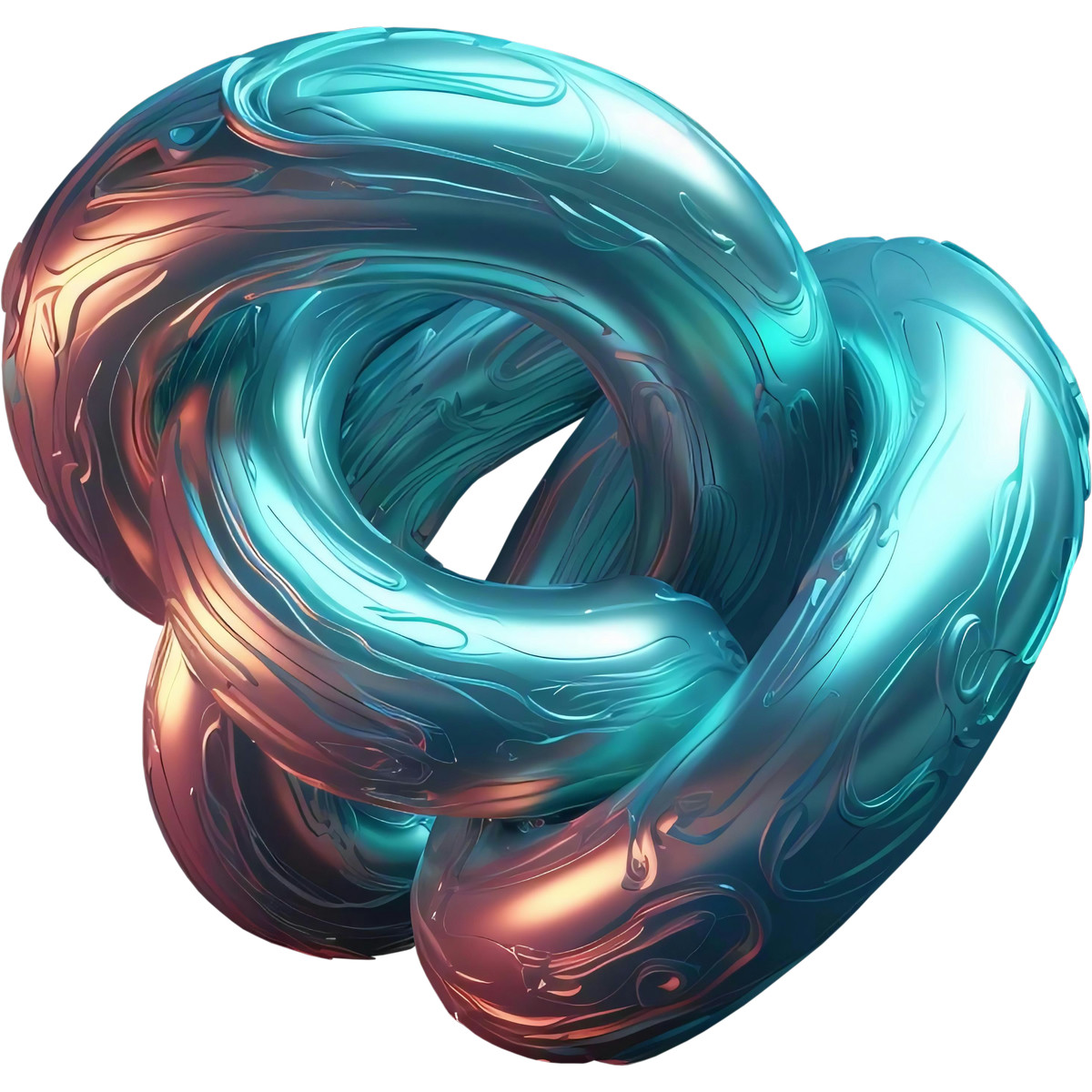 Illustration Forme fluide abstraite métallique dans le style Metallic à télécharger aux formats PNG, SVG