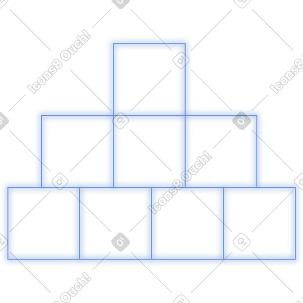 Pyramid grid illustration in Dimension style download in PNG, SVG
