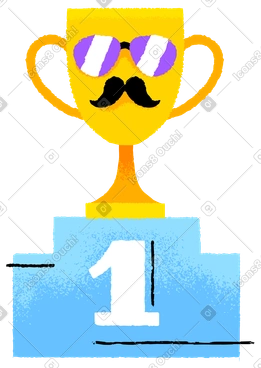 The trophy in first place PNG, SVG
