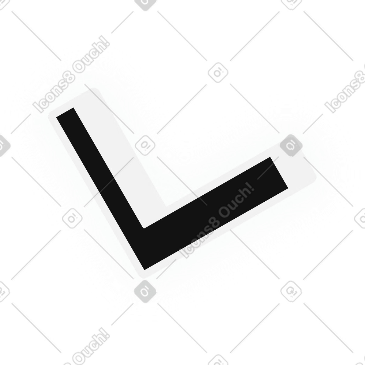 Check mark symbol for approved or completed task illustration in Inverse style download in PNG, SVG