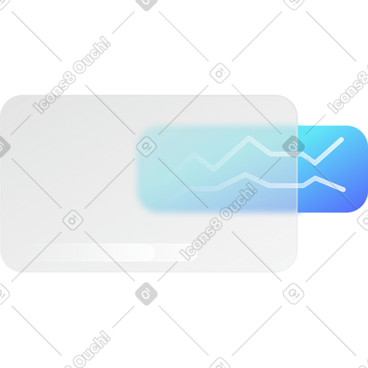 Ilustração de Janela com um diagrama estilo glasmorfismo em no Morphis para baixar em PNG, SVG