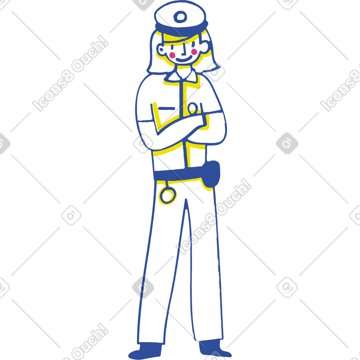 Ilustración Policía en estilo Lime a descargar en PNG y SVG