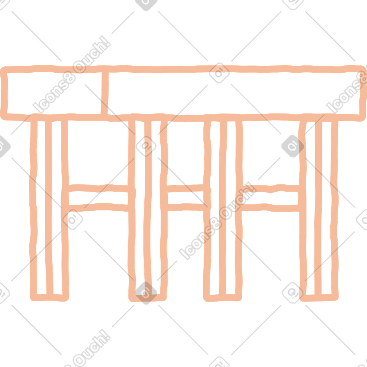 Chair illustration in Stripy style download in PNG, SVG