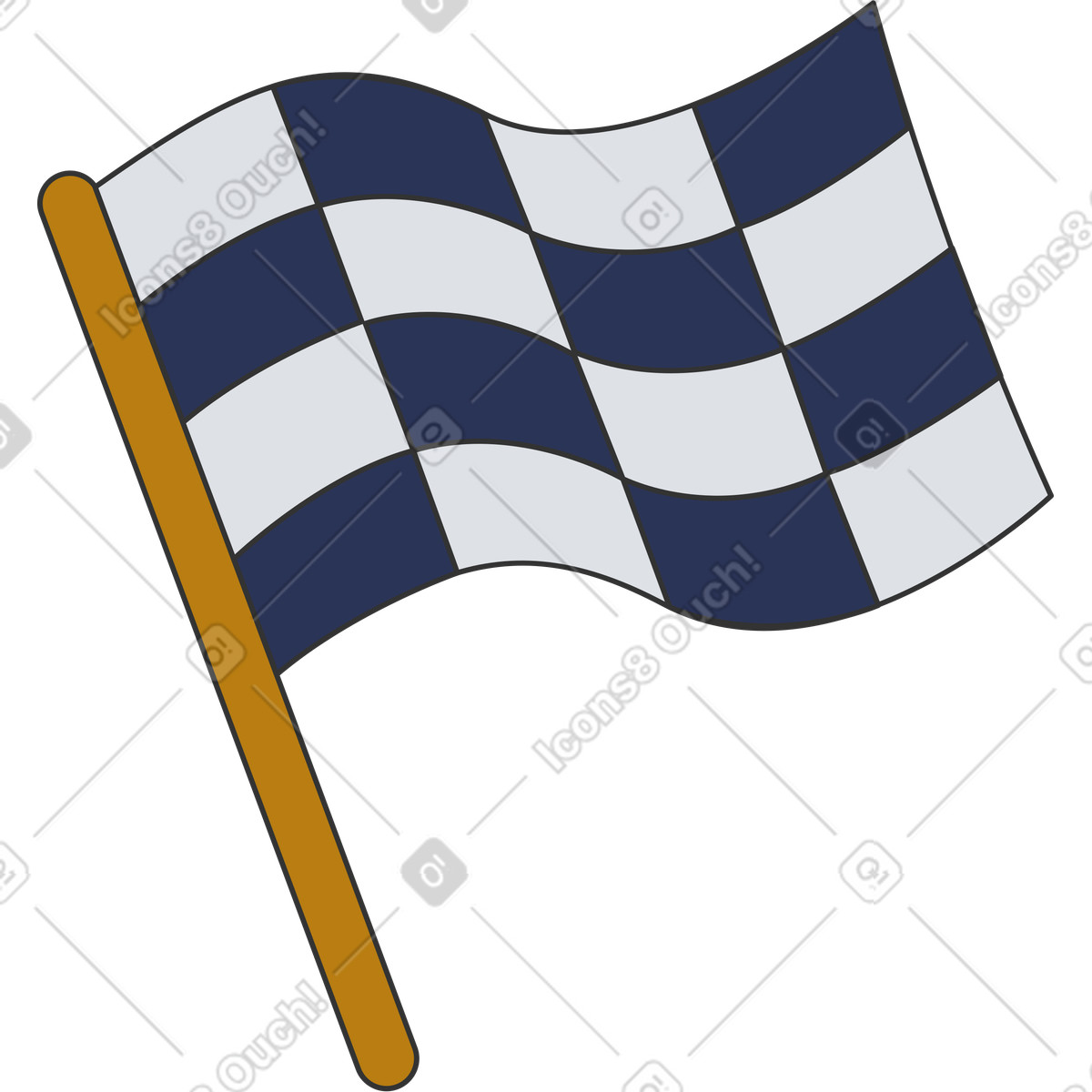 Illustration Drapeau de course dans le style Kit à télécharger aux formats PNG, SVG
