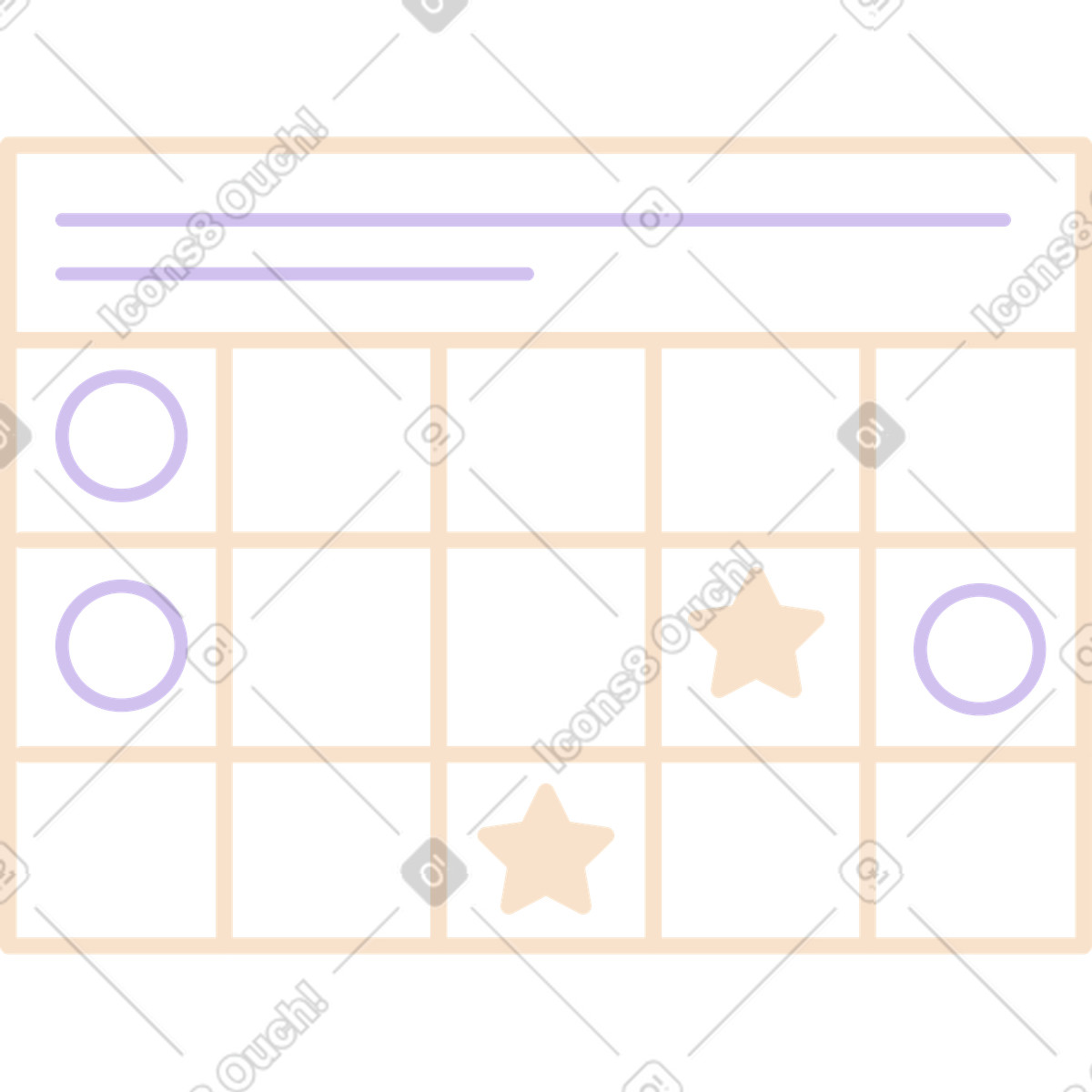 Planungskalender-Illustration im Folks-Stil als Download in PNG, SVG