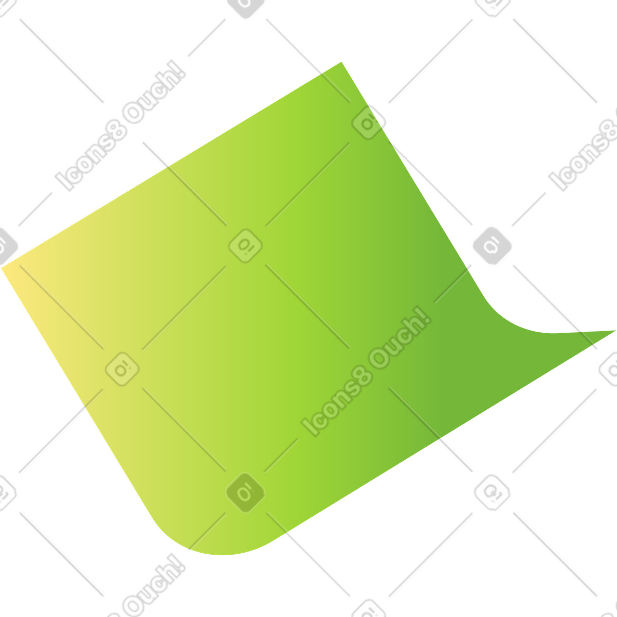 Green and yellow sticker note illustration in Fizzy style download in PNG, SVG