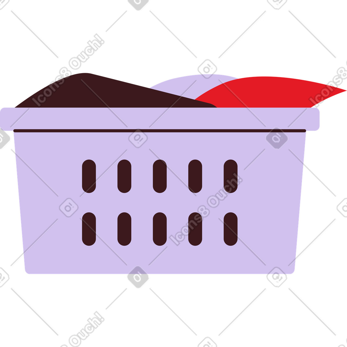 Illustration Panier à linge dans le style Folks télécharger aux formats PNG, SVG