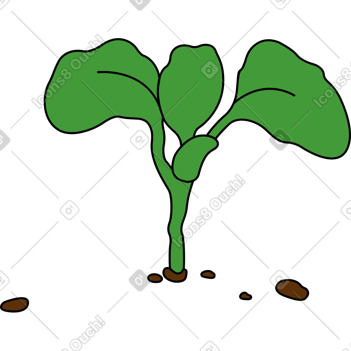 Illustration Plante dans le style Kindy à télécharger aux formats PNG, SVG