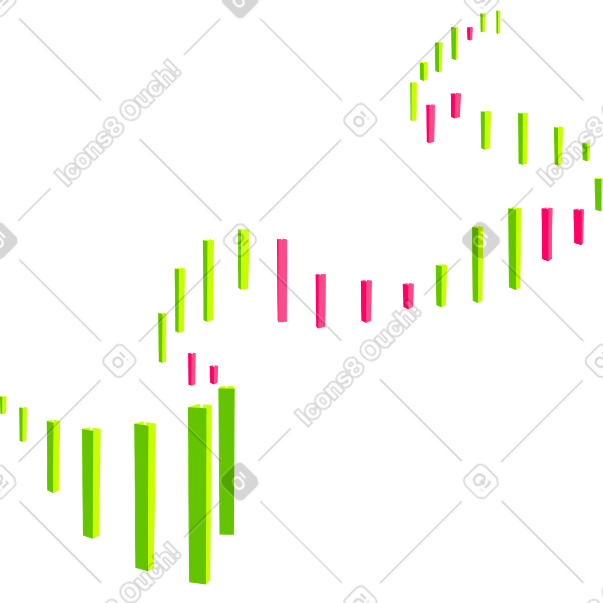 Financial chart illustration in Space style download in PNG, SVG