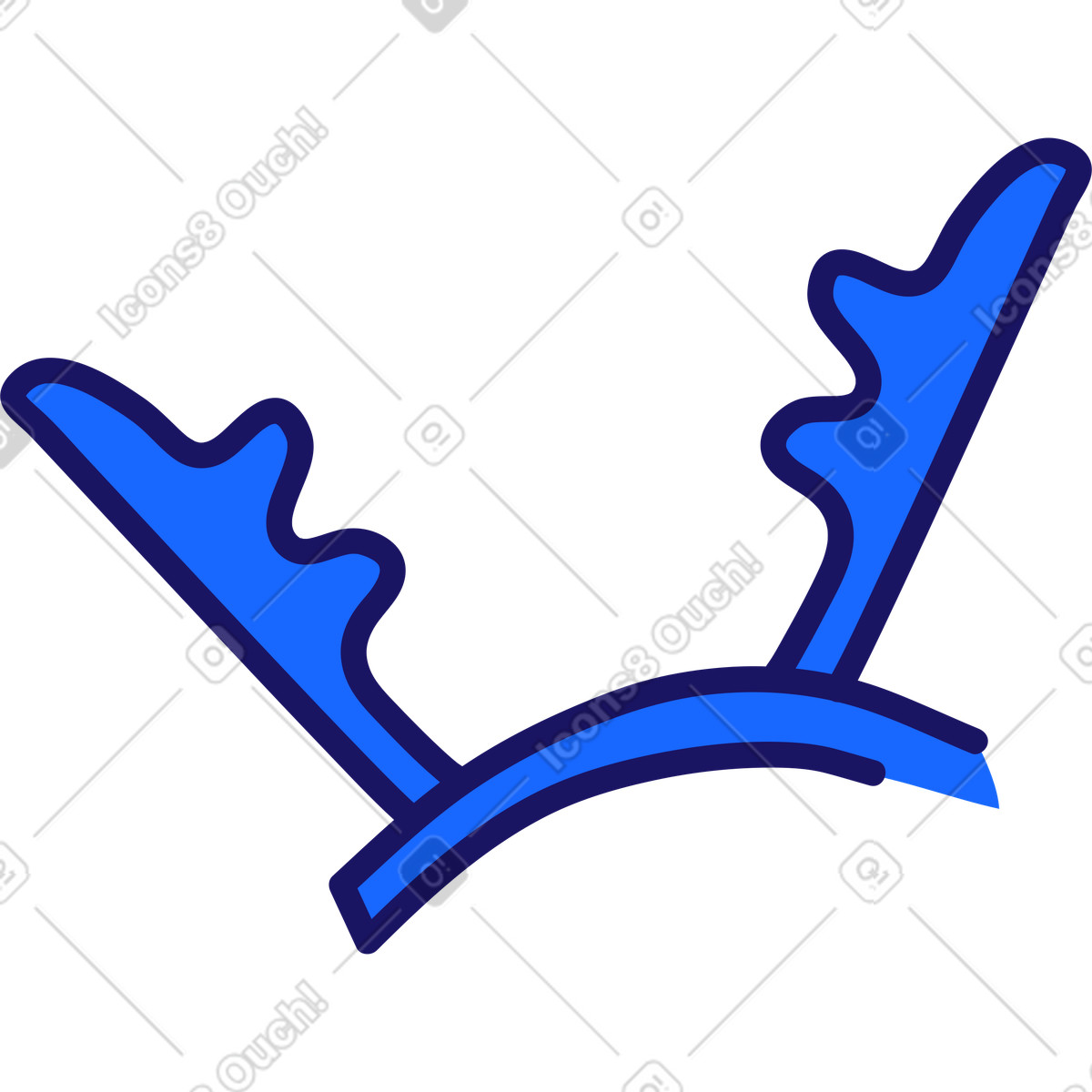 Horn head decoration illustration in Matey style download in PNG, SVG