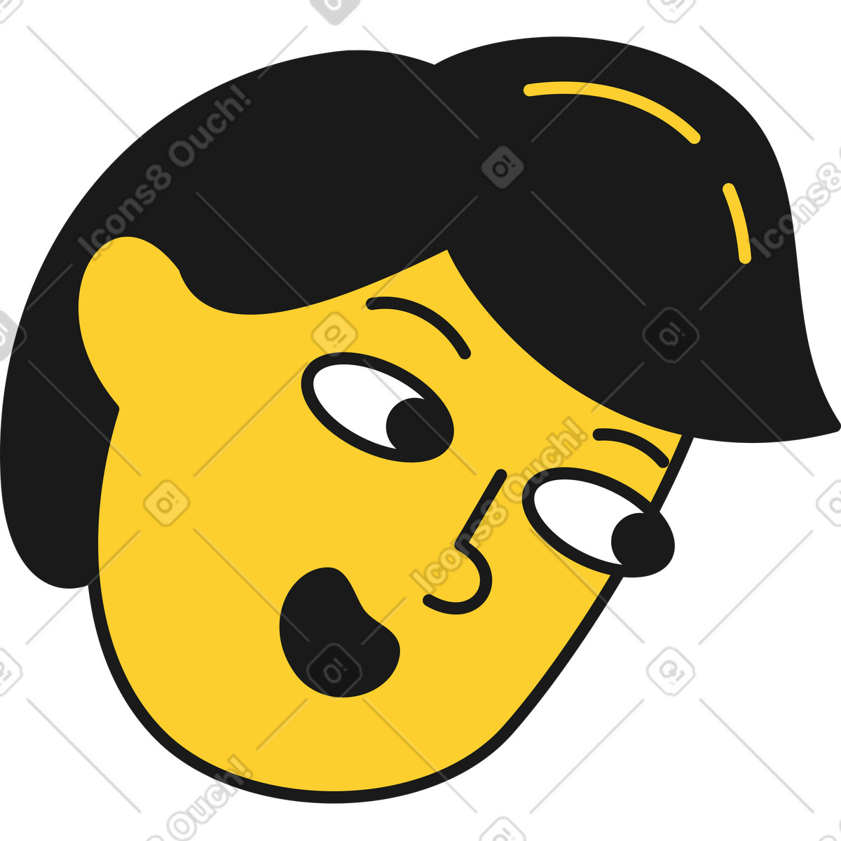 Ilustración Cabeza humana en estilo Taxi a descargar en PNG y SVG