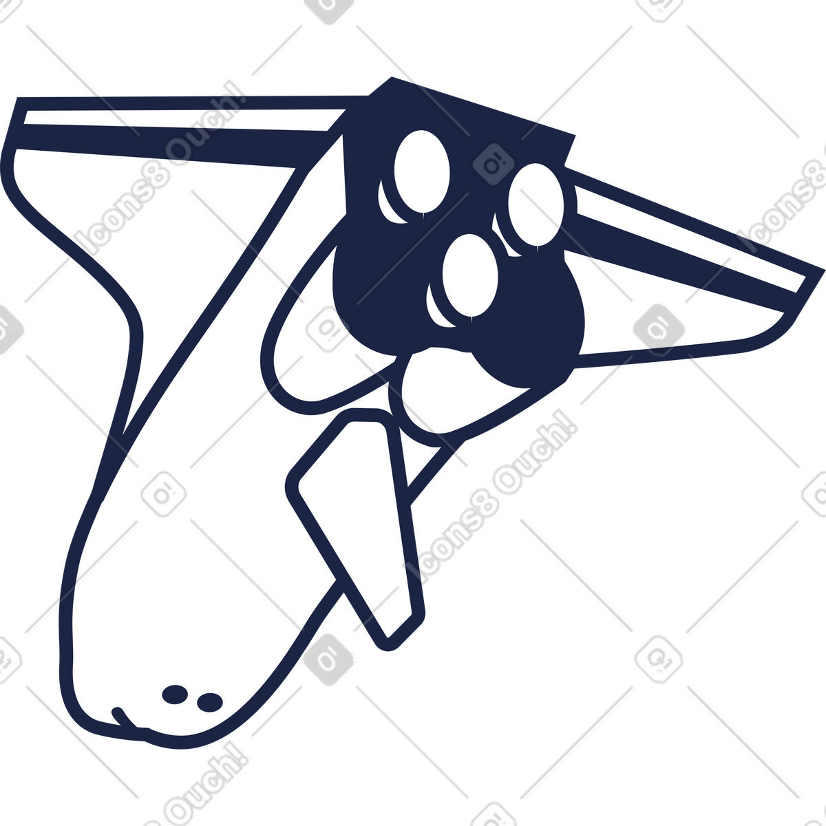 Raumschiff 2 linie-Illustration im Urban Line-Stil als Download in PNG, SVG