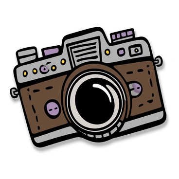 A vintage camera with intricate details and ornate designs is positioned prominently in the center of the image. The camera features a large lens, multiple dials, and textured surfaces that showcase its age. Soft shadows accentuate the contours of the camera, emphasizing its three-dimensionality. The camera's body is adorned with engravings and hardware that highlight its craftsmanship, while the lens glimmers with reflections, hinting at its polished surface.