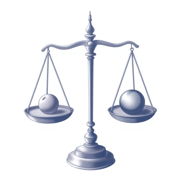 An illustration of balanced scales situated at the center of the image. The scales are finely detailed, featuring a polished base and delicate arms holding two equal pans. At the center of the scales, a detailed depiction of the "pineal gland" is displayed, showcasing its shape and texture. The pineal gland is positioned prominently, symbolizing the concept of harmony between "body" and "mind." The background is simple and uncluttered to emphasize the scales and the pineal gland as the focal points of the illustration.