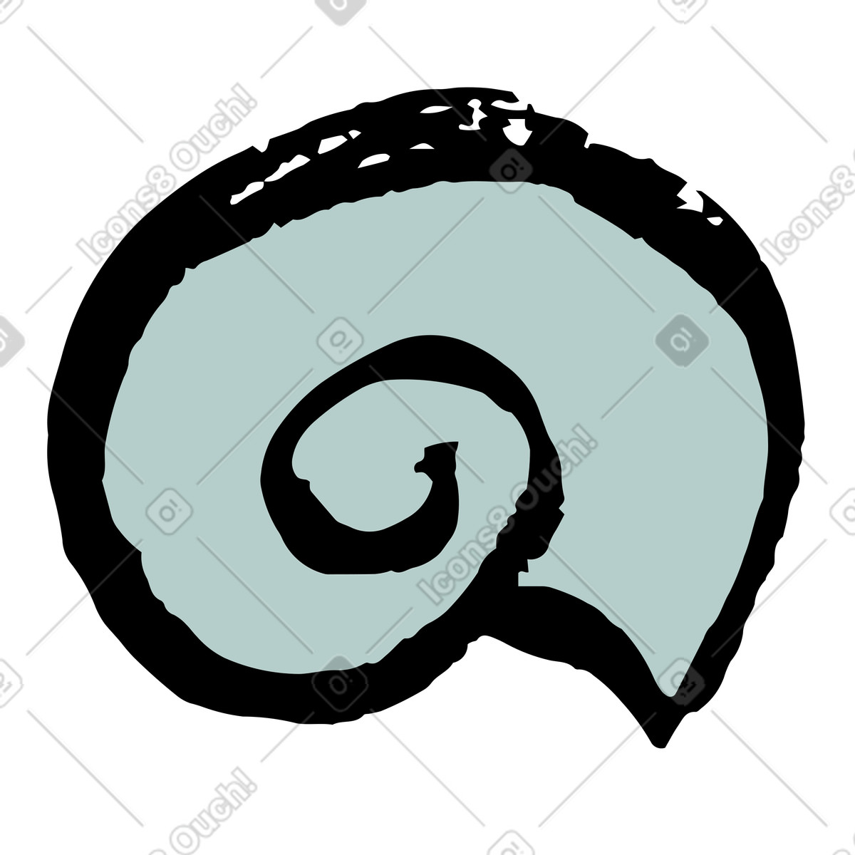 Guscio illustrazione in stile Scandi scarica in PNG, SVG
