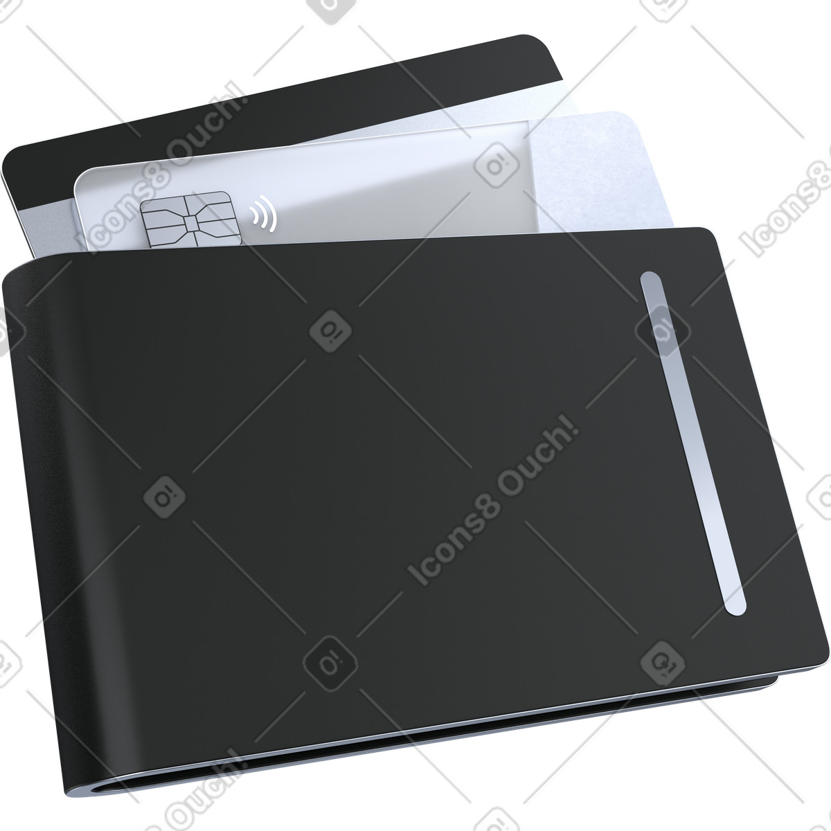 Digital wallet security, Credit card protection, Cardholder illustration in 3D Pro style download in PNG, SVG