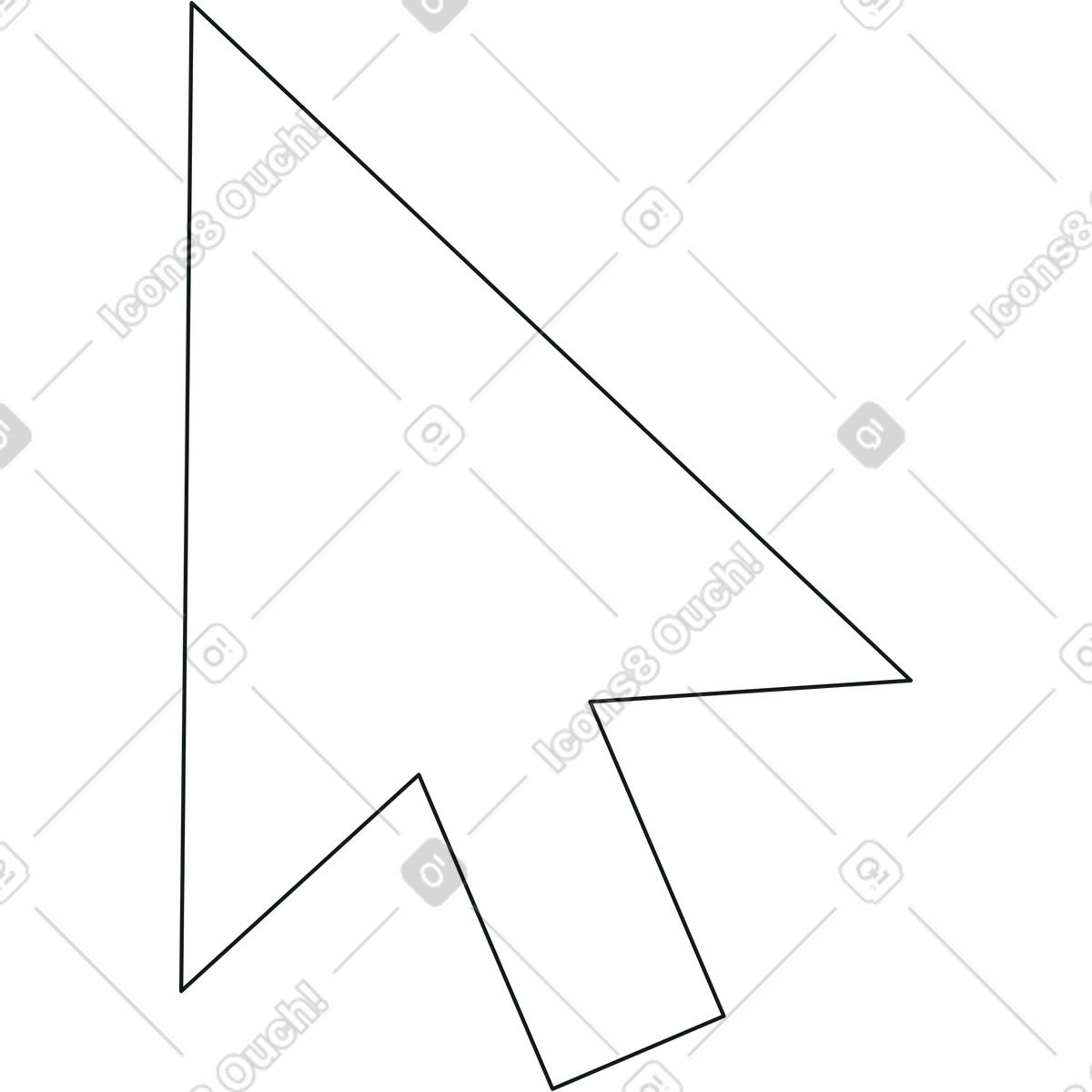 Mauszeiger-Illustration im Midnight-Stil als Download in PNG, SVG