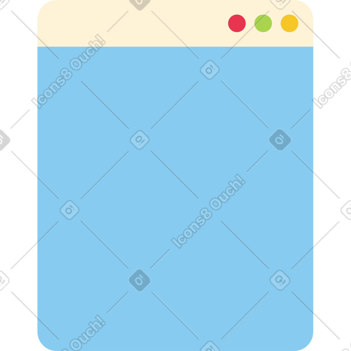 Browser window illustration in Catchy style download in PNG, SVG