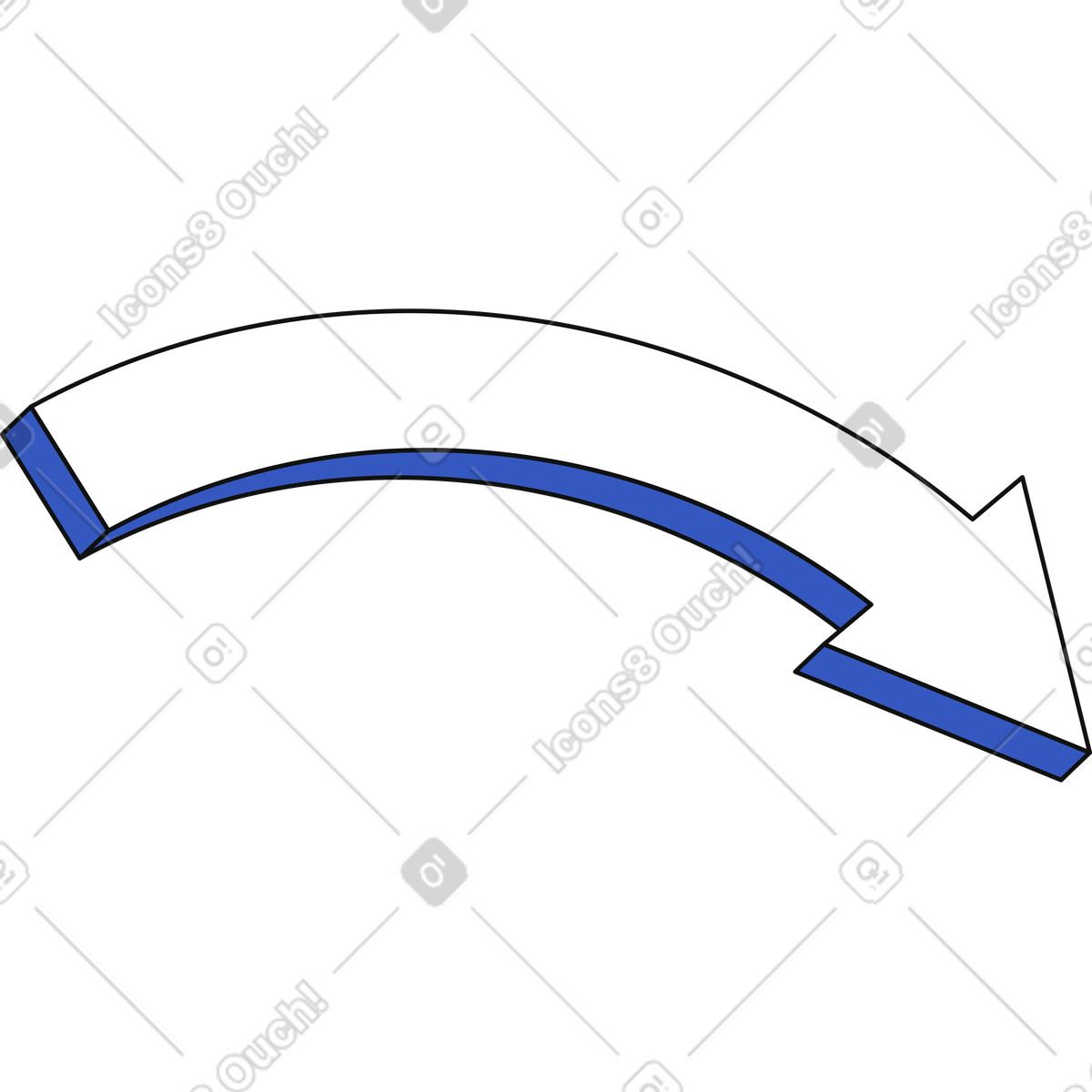 Arrow illustration in Techny style download in PNG, SVG