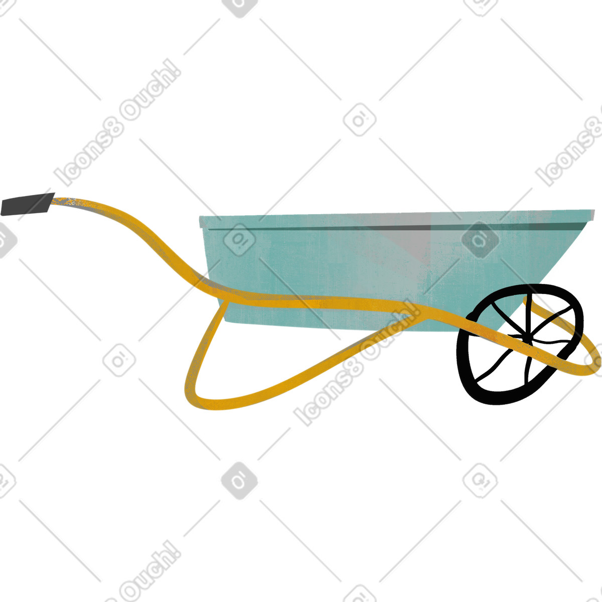 Schubkarre-Illustration im Fabulous-Stil als Download in PNG, SVG