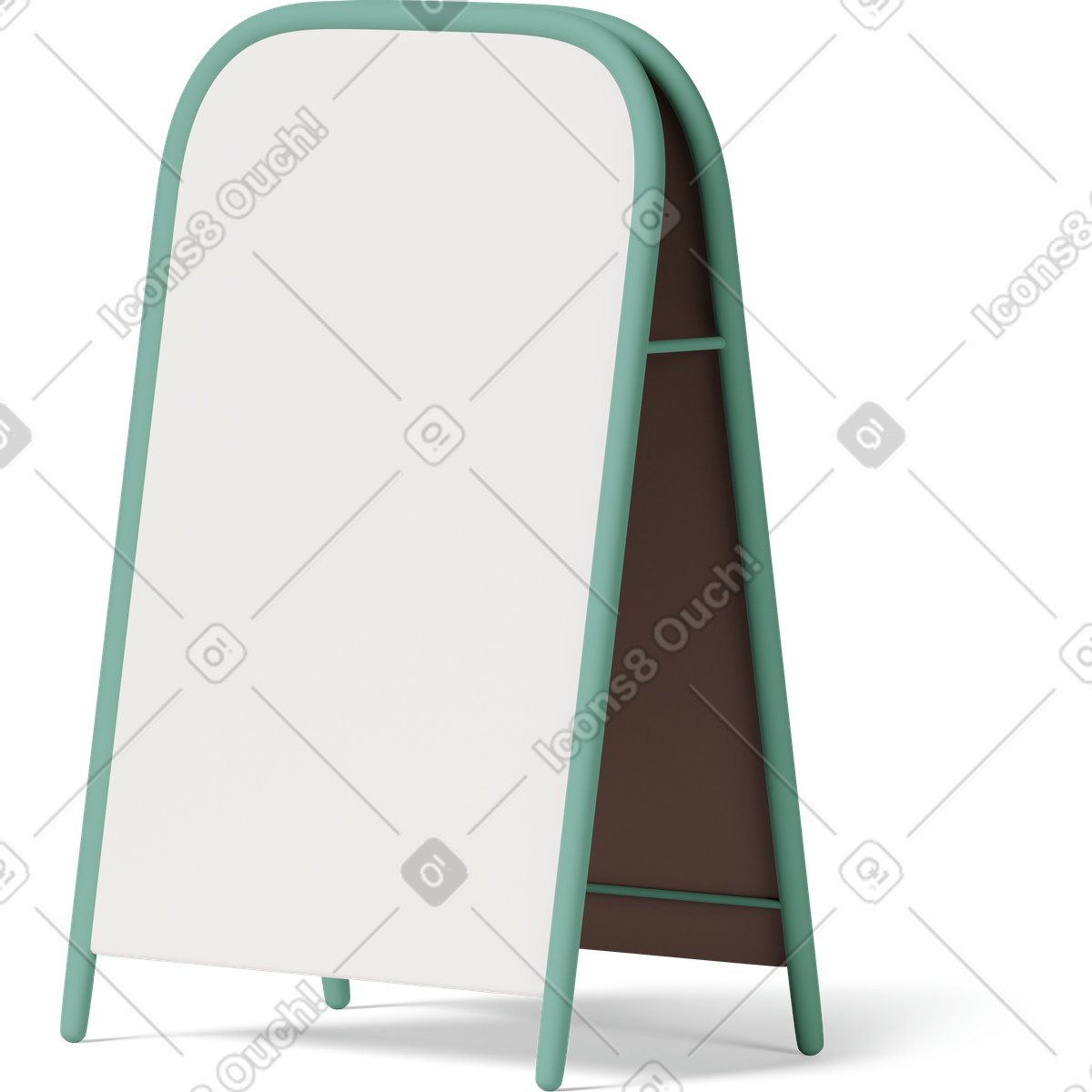 Иллюстрация Green pavement sign board в стиле 3D Casual life — скачать в форматах PNG, SVG