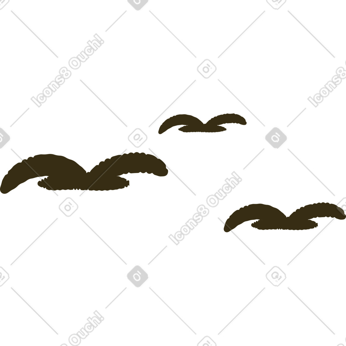 Vögel-Illustration im Bermuda-Stil als Download in PNG, SVG