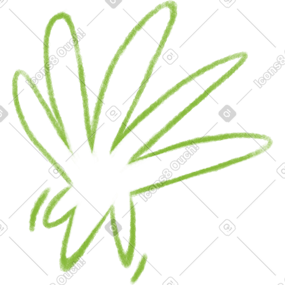 Illustration Green texture star dans le style Doodle à télécharger aux formats PNG, SVG