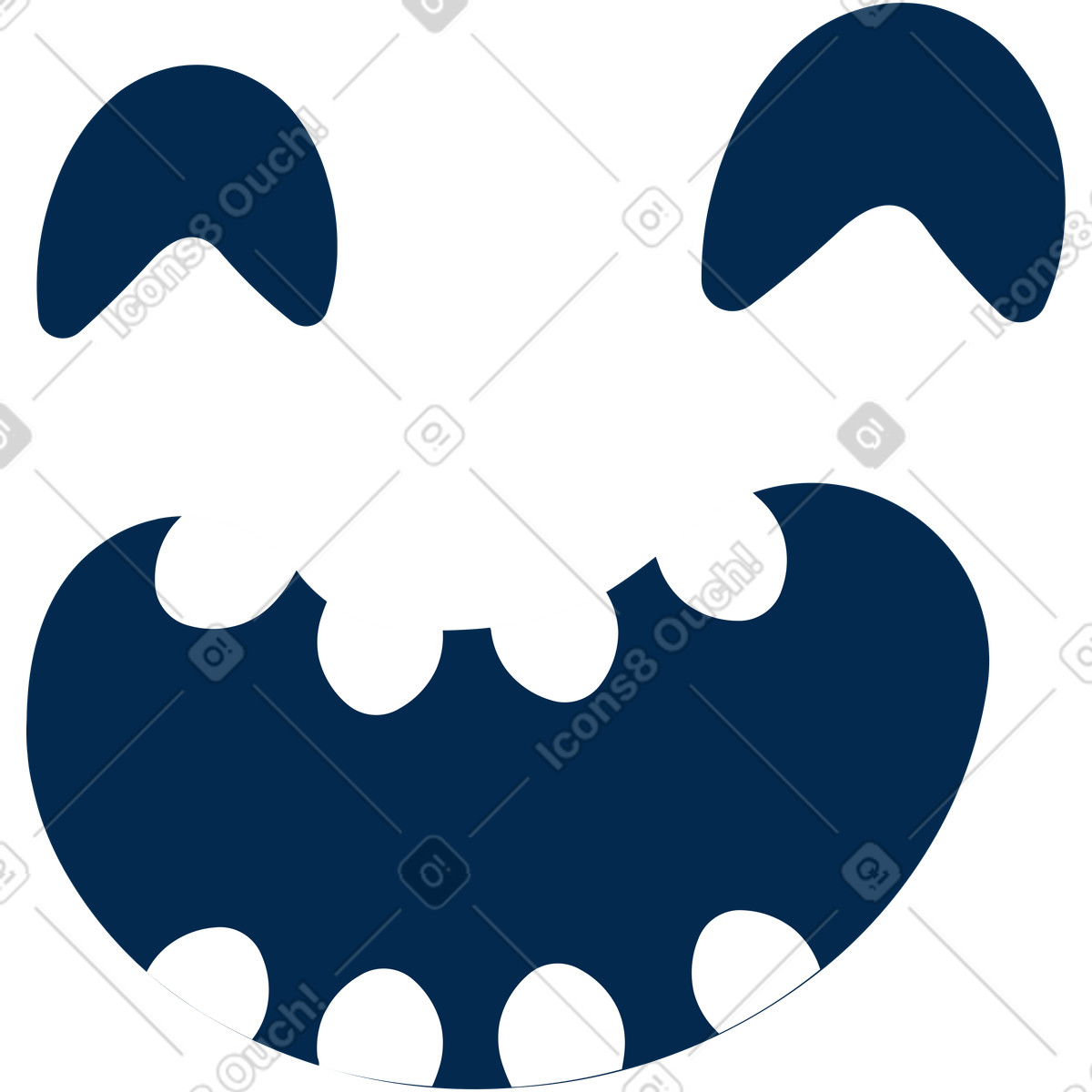 Illustration Face à rire de joie dans le style Flame télécharger aux formats PNG, SVG