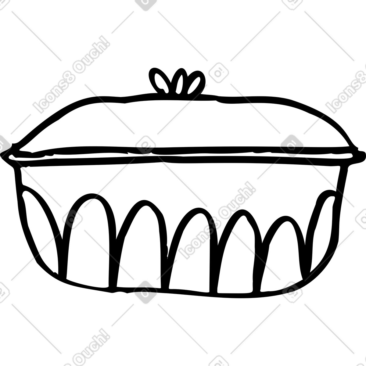 Illustration Pot blanc dans le style Marks à télécharger aux formats PNG, SVG