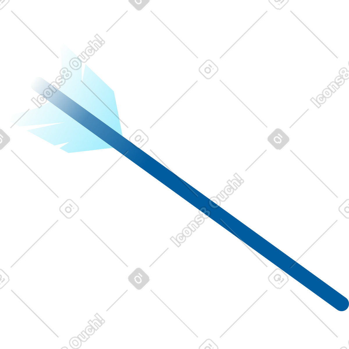 Illustration La flèche dans le style Icy à télécharger aux formats PNG, SVG
