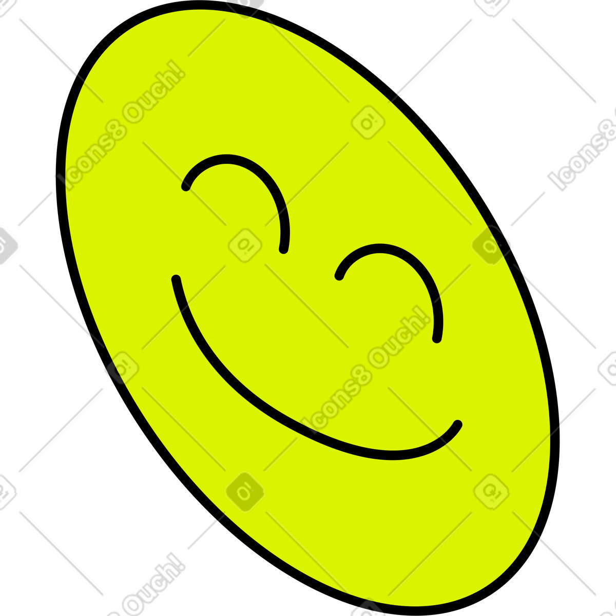 Ilustração de Rosto sorridente em no estilo Isometric para baixar em PNG, SVG