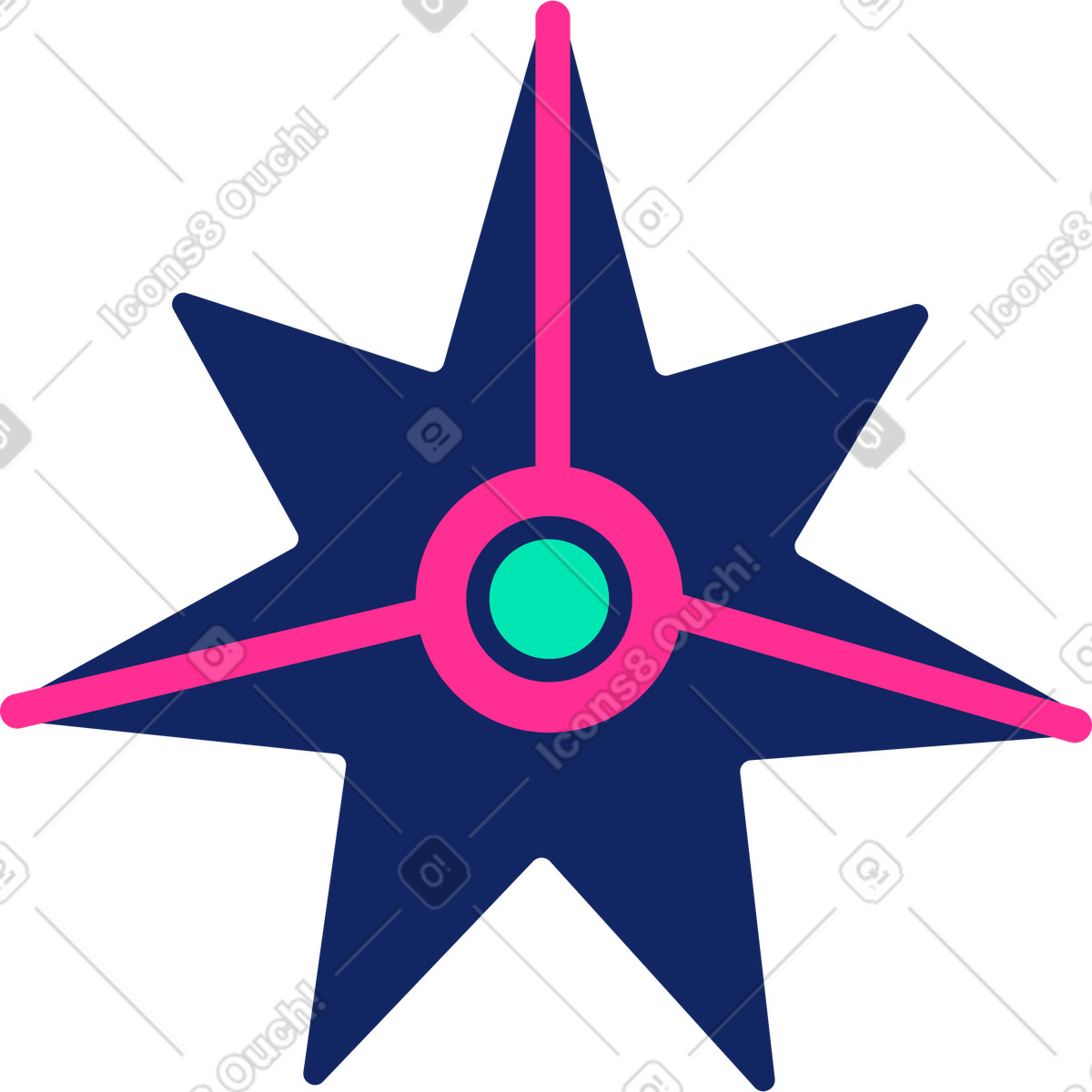 Stella illustrazione in stile Cyborg scarica in PNG, SVG