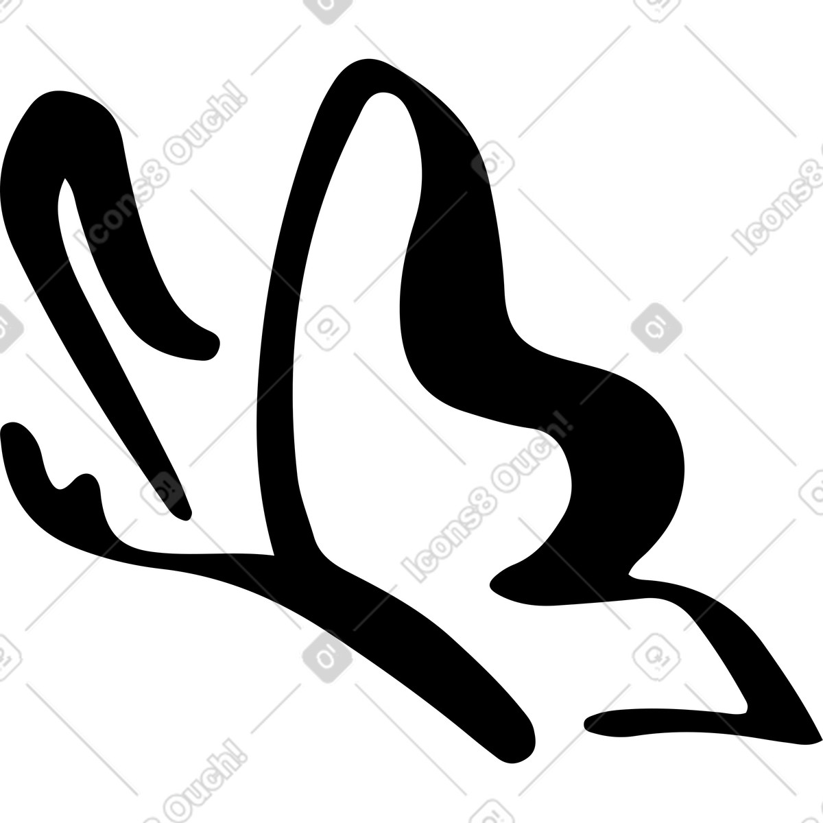 La farfalla illustrazione in stile Line scarica in PNG, SVG