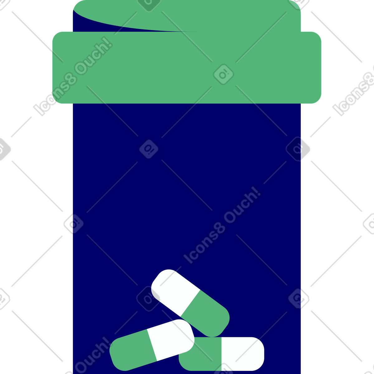 Ilustração de Frasco médico comprimidos em no estilo Lounge para baixar em PNG, SVG