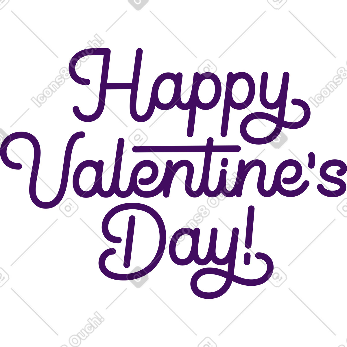 Schriftzug „happy valentinstag“! text-Illustration im Simplistic-Stil als Download in PNG, SVG