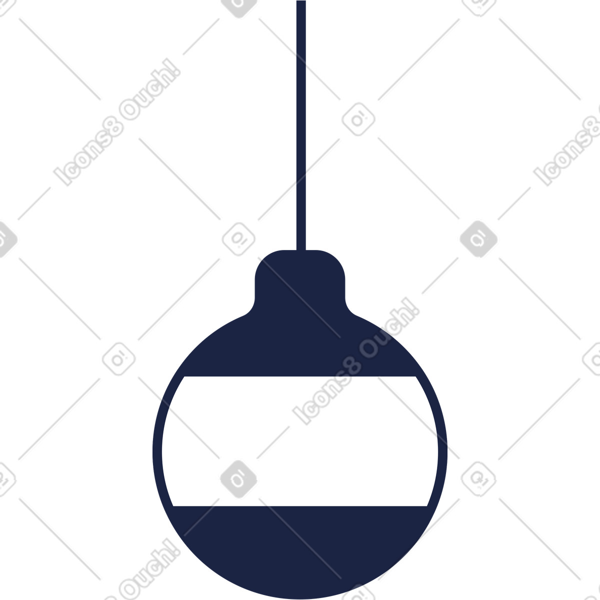 Christmas bauble illustration in Urban Line style download in PNG, SVG