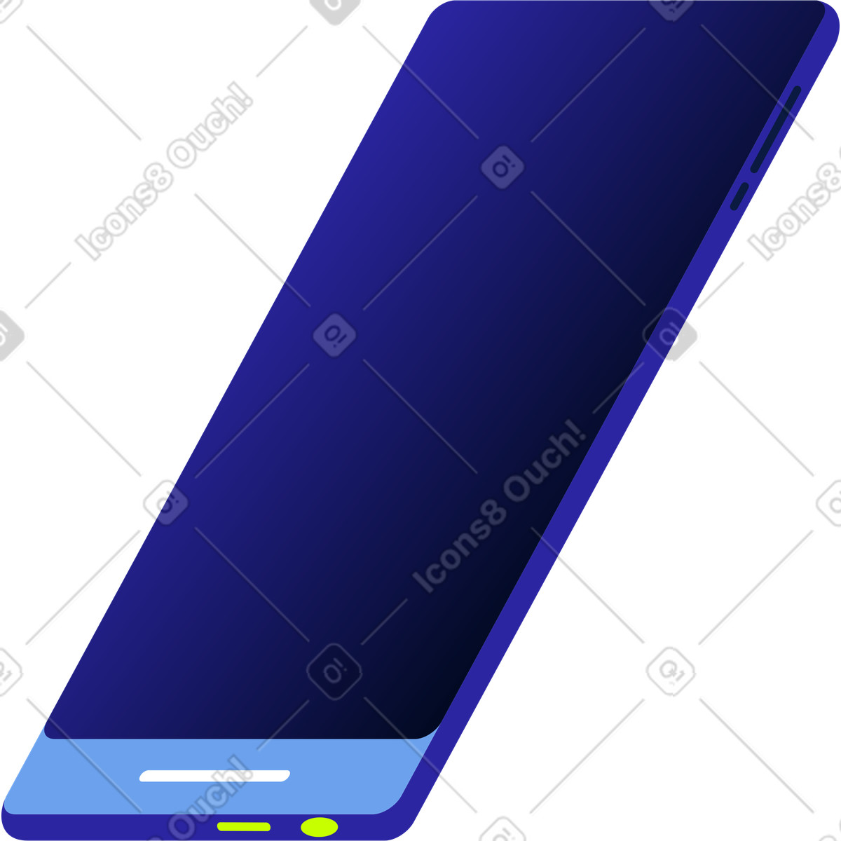 Ilustración Dark blue smartphone en estilo Space a descargar en PNG y SVG
