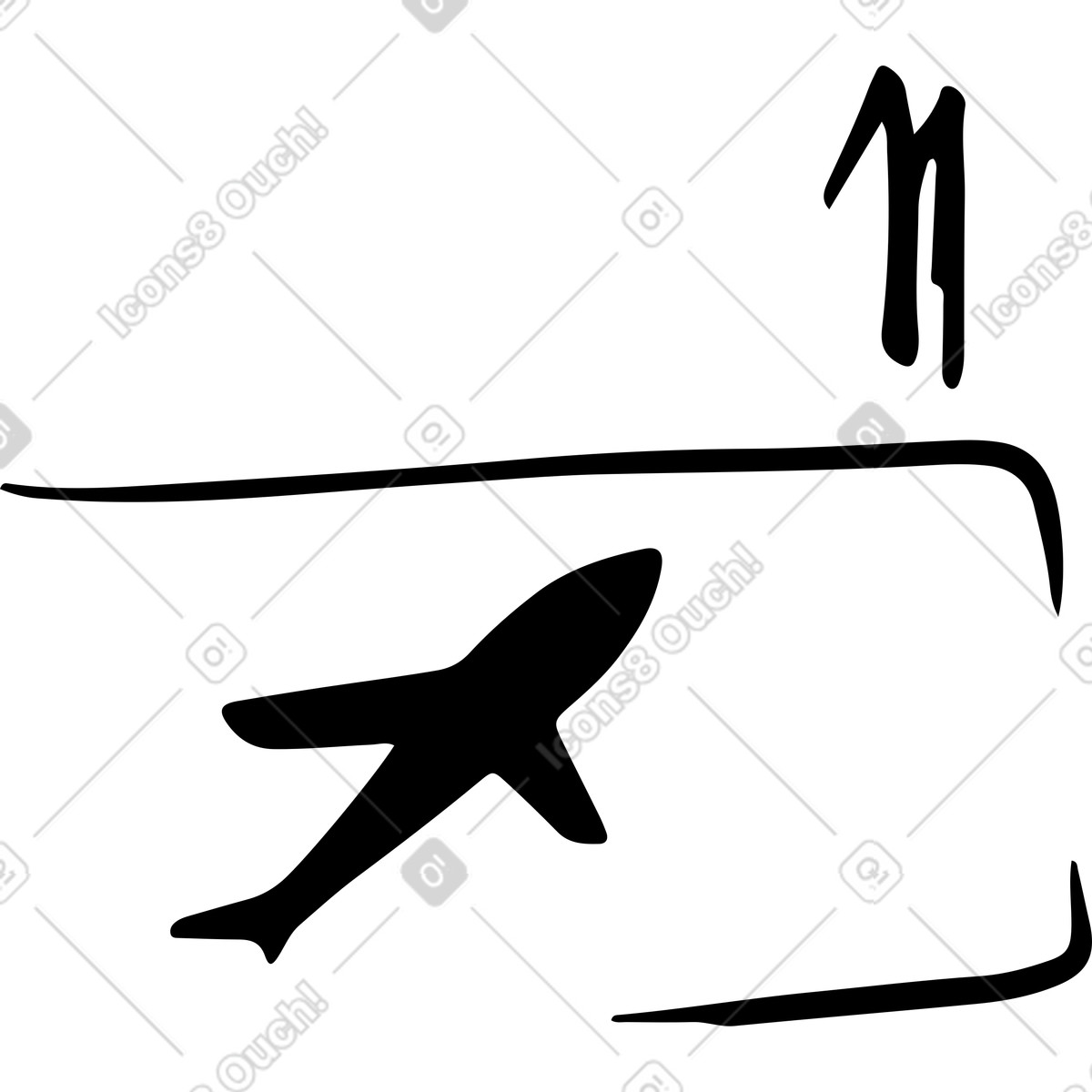 Abflugtafel-Illustration im Line-Stil als Download in PNG, SVG