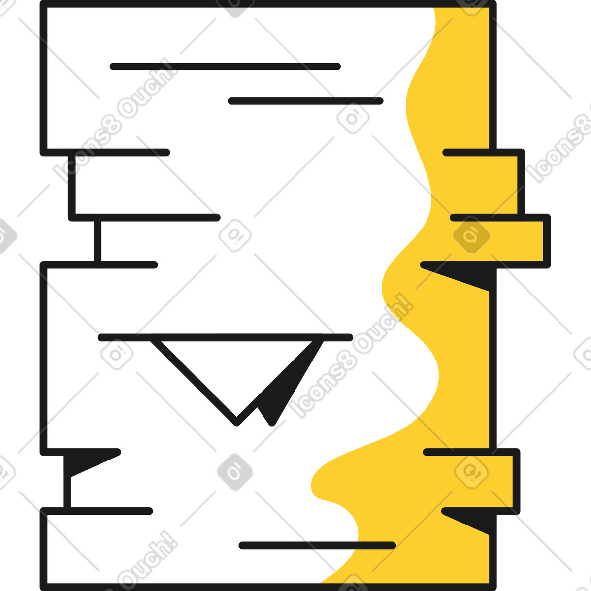 Großer stapel notizen-Illustration im Taxi-Stil als Download in PNG, SVG