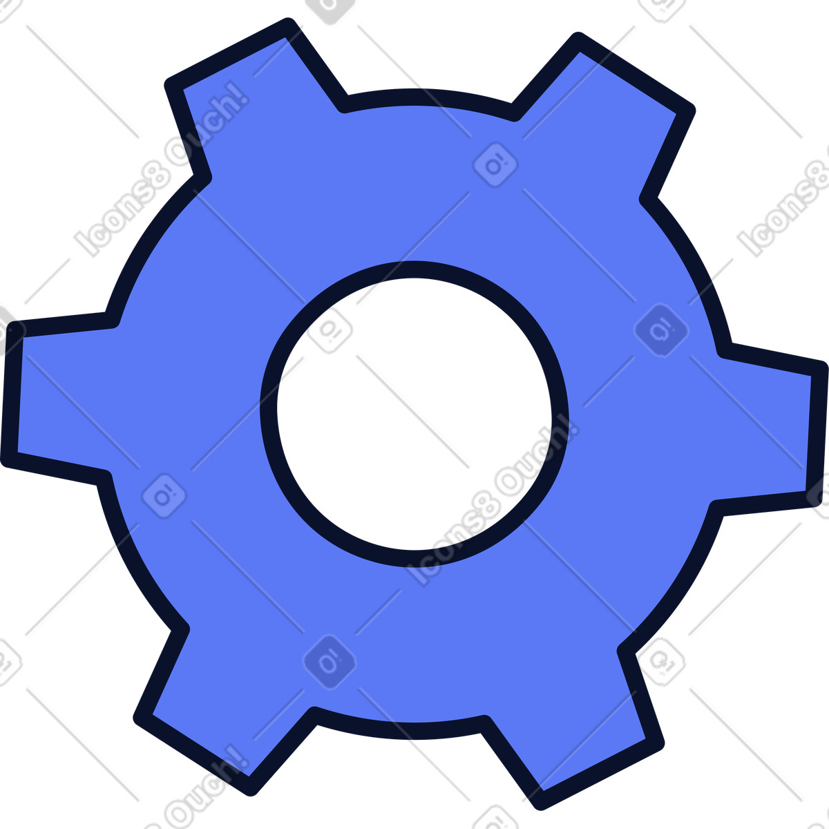Ilustração de Engrenagem em no estilo Flexy para baixar em PNG, SVG