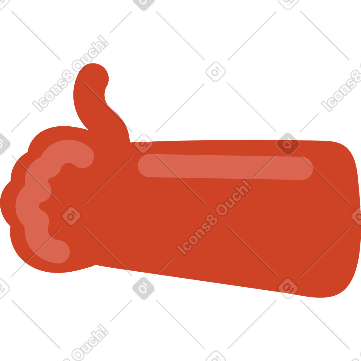 Illustration Pouce en l'air dans le style Arabica à télécharger aux formats PNG, SVG