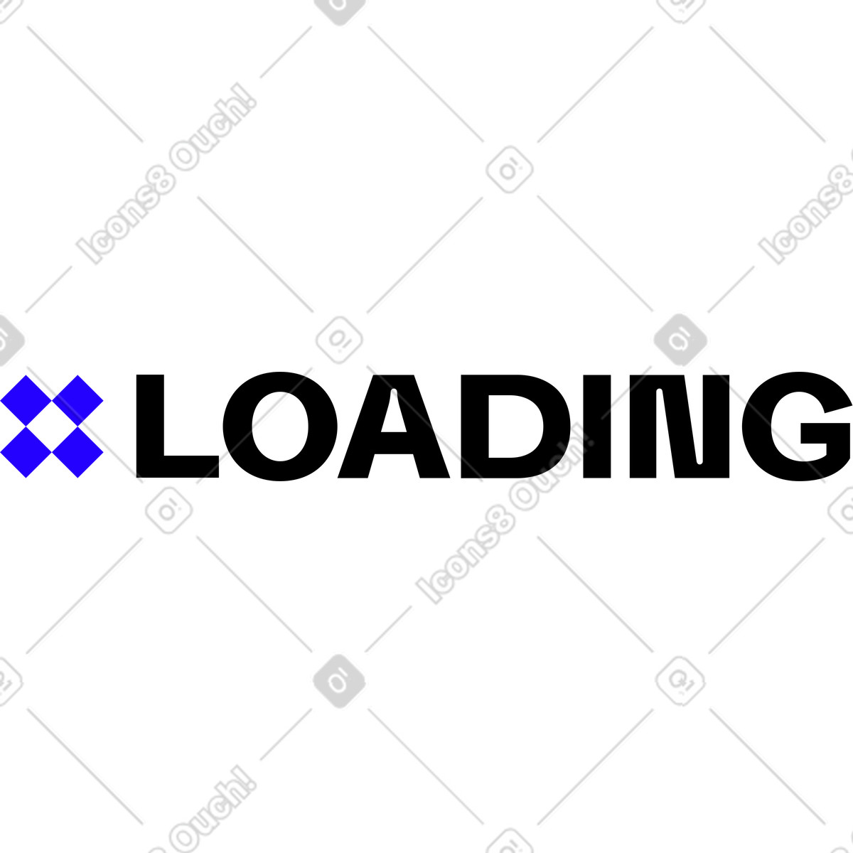 Ilustração animada de Carregando texto em no estilo Framework para baixar em GIF, Lottie (JSON), AE