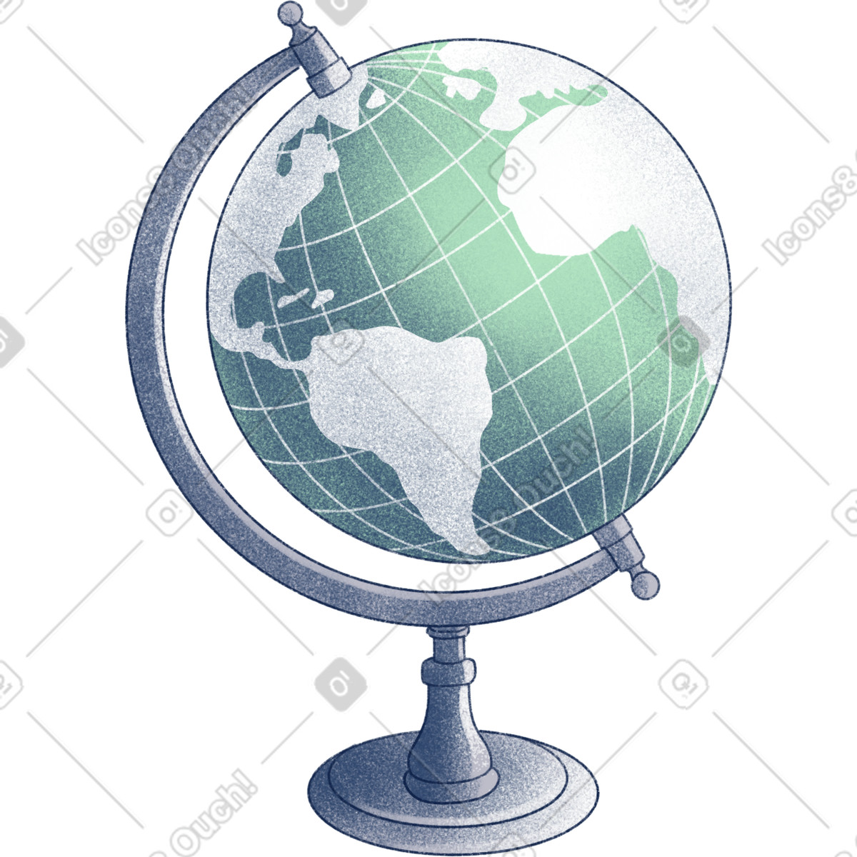 Globe illustration showcasing high-quality graphics and vectors for clipart use